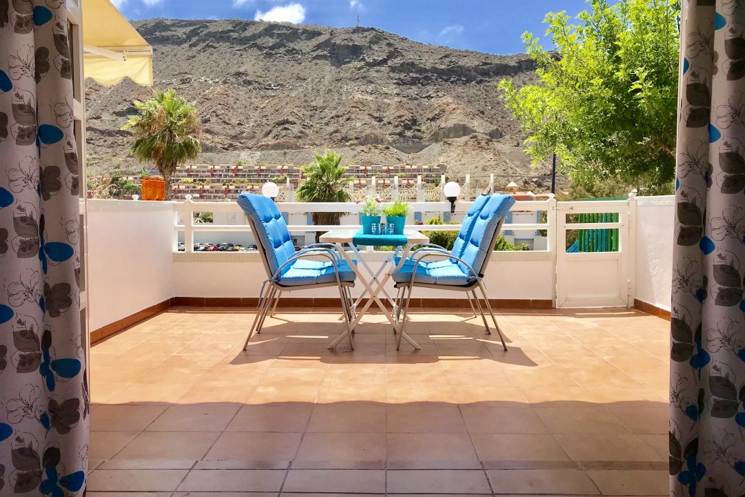 Mogan  El  Marinero -  1  bedroom + 2 bathrooms. - Terrace from Inside